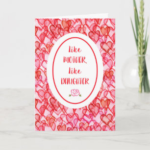 Like Mother Like Daughter Happy Mother's Day Card