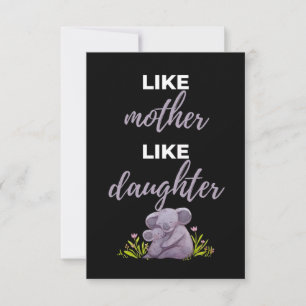 Like Mother Like Daughter Thank You Card