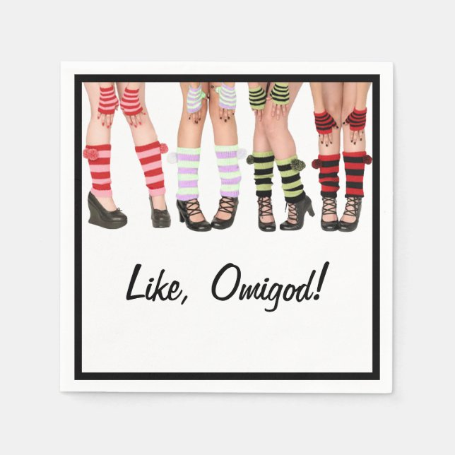 Like, Omigod! Cocktail Napkin (Front)