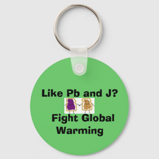 Like Pb and J?   Fight Global Warming Keychain