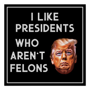  Like Presidents Who Aren't Felons Poster
