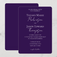 Like Royalty Purple Minimalist Elegance Wedding