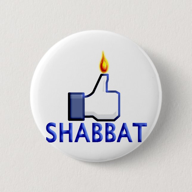 Like Shabbat 2 Inch Round Button (Front)