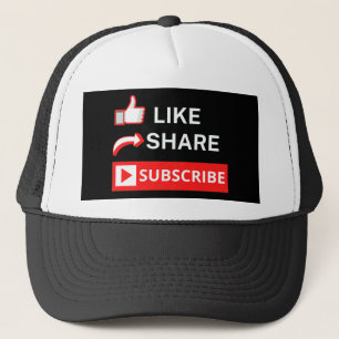 Like Share Subscribe Trucker Hat