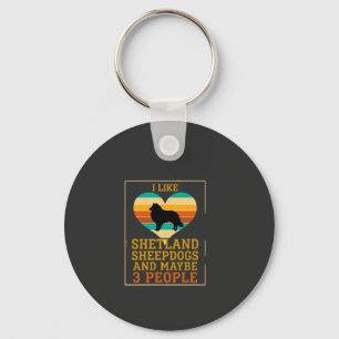Like Shetland Sheepdogs Maybe People Dog Heart Keychain
