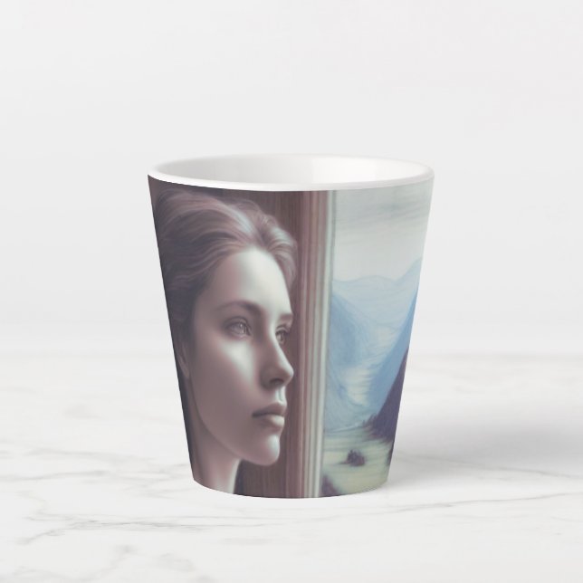 'Like Some Bold Seer in a Trance' Latte Mug (Front)