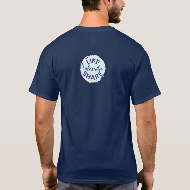 "Like, Subscribe, Share" Word Tee. T-Shirt (Back)