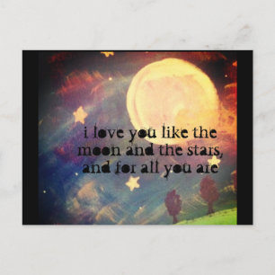 like the moon and stars postcard