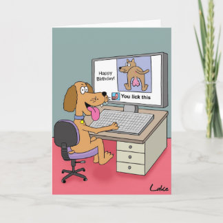 Like this funny dog facebook Birthday card