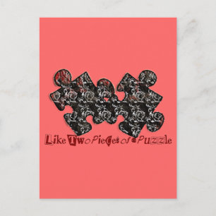 Like Two Pieces of a Puzzle Postcard