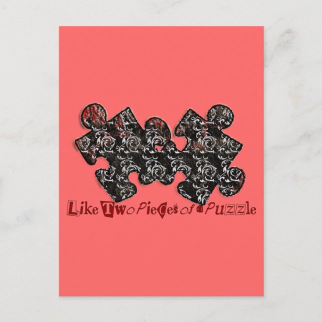 Like Two Pieces of a Puzzle Postcard (Front)