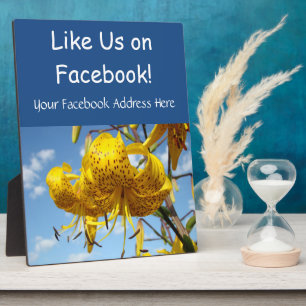 Like Us on Facebook Counter Retail Service Signs Plaque