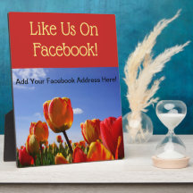 Like Us On Facebook! Sign Counter Retail Service