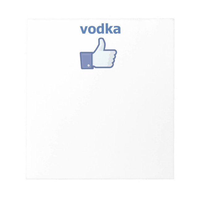 LIKE vodka Notepad (Front)