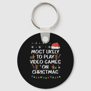Likely Play Video Games Christmas Xmas Family Boys Keychain