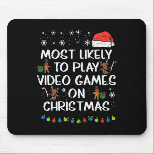 Likely Play Video Games Christmas Xmas Family Boys Mouse Pad