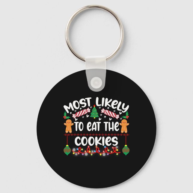 Likely To Hate This Xmas Pyjamas Family Christmas  Keychain (Front)