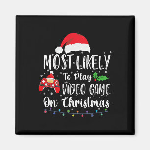 Likely To Play Video Games On Christmas Gamer Love Magnet
