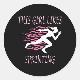 Likes Sprinting Hobby Sports Running Athletics Classic Round Sticker