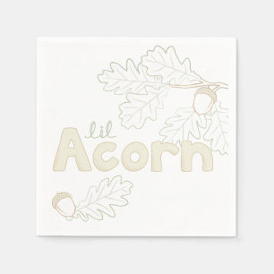 Lil Acorn Sketch Baby Shower Napkin