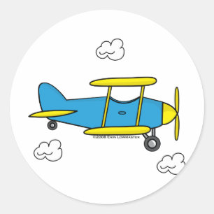 Lil Airplane Classic Round Sticker