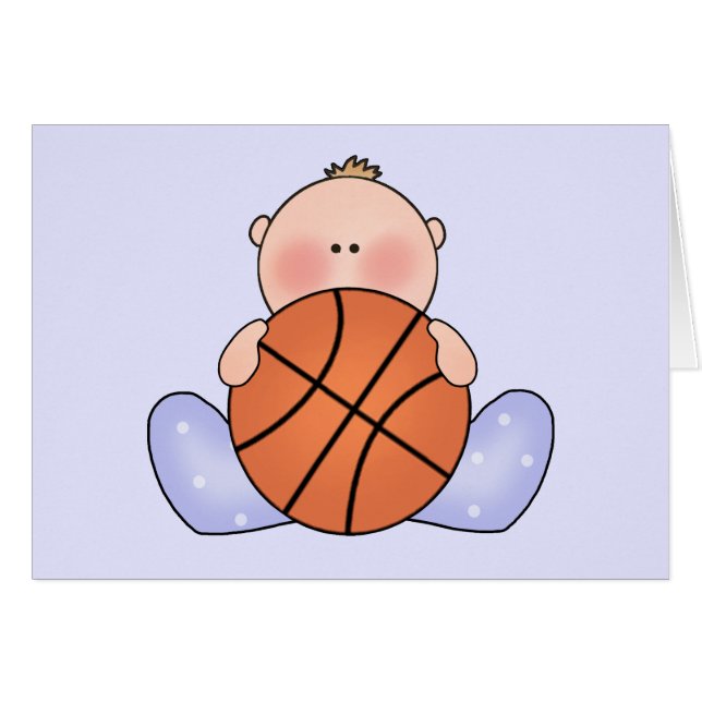 Lil Basketball Baby Boy Carte blanche (Devant Horizontal)