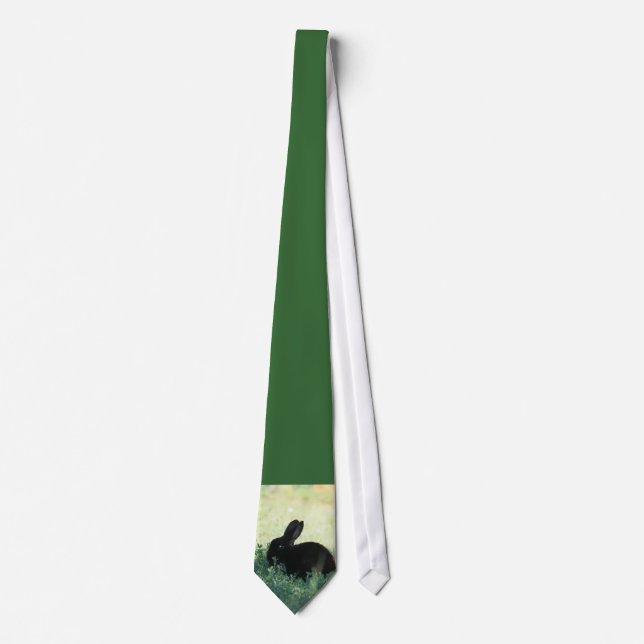 Lil Black Bunny Tie (Front)