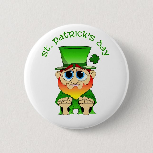 Lil Blarney St Patricks Day 2 Inch Round Button (Front)