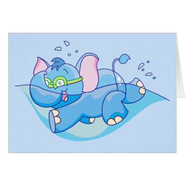 Lil Blue Elephant Swimming (Front Horizontal)