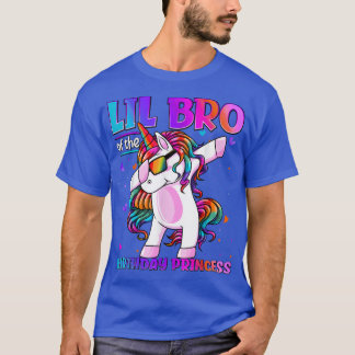 Lil Bro of the Birthday Princess Dabbing Unicorn L T-Shirt