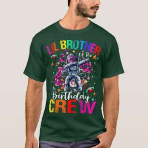 Lil Brother Birthday Crew Astronaut Space Planets T-Shirt