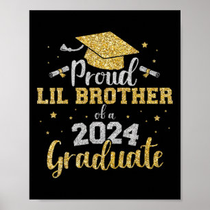 Lil Brother Cl Of 2024 Graduate Senior Graduation Poster