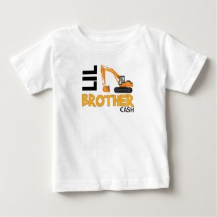 Lil brother construction truck sibling baby T-Shirt