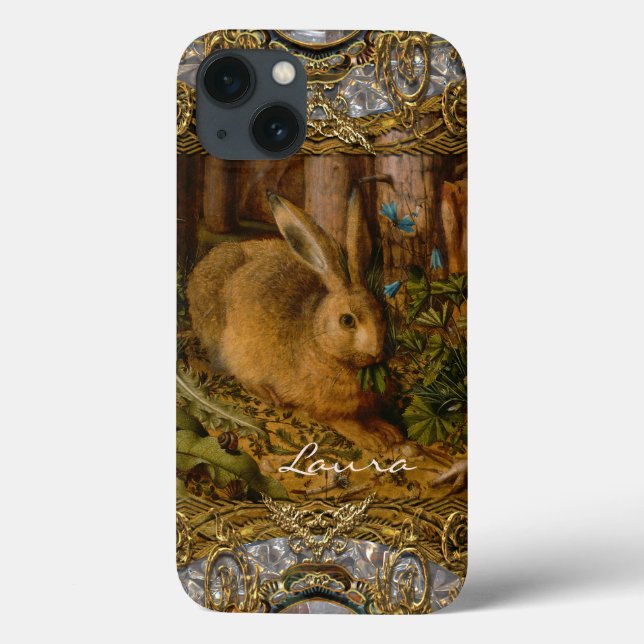 Lil Bunny in the Garden Monogram Case-Mate iPhone Case (Back)