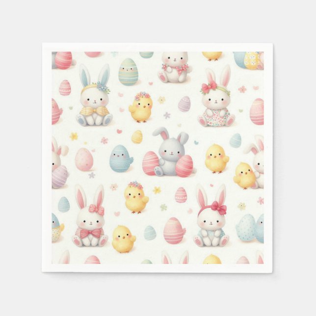 Lil Chicks & Bunny's Napkin (Front)