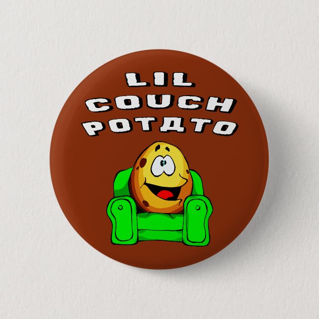 Lil Couch Potato 2 Inch Round Button (Front)