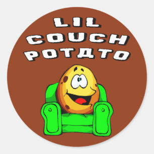 Lil Couch Potato Classic Round Sticker