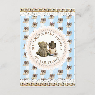 Lil' Cowboy boy Country and Western Baby Shower Invitation