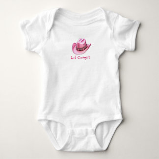 Lil’ Cowgirl Pink Cowgirl Hat Baby Bodysuit