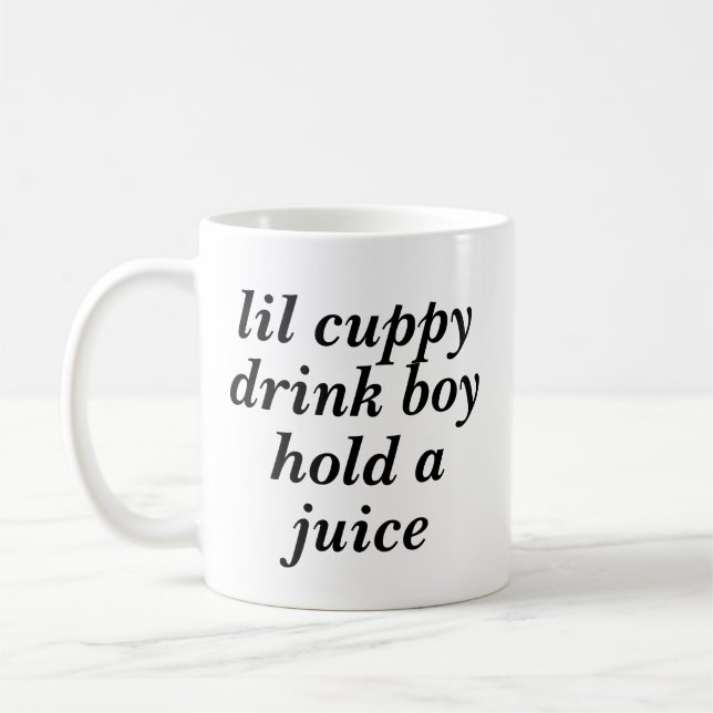lil cuppy drink boy hold a juice mug (Left)