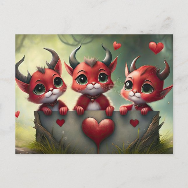 Lil Devil's Valentines Postcard (Front)