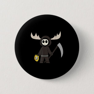 Lil Doom Moose - Funny Reaper Cartoon 2 Inch Round Button