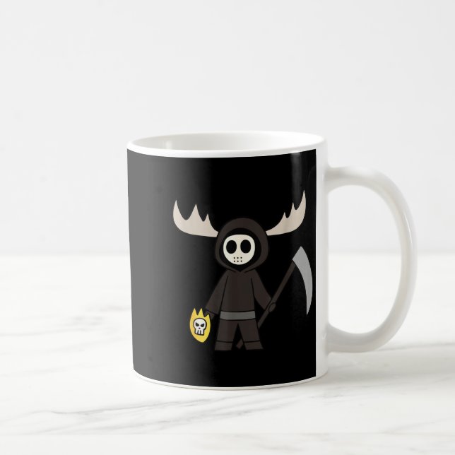 Lil Doom Moose - Funny Reaper Cartoon  Coffee Mug (Right)