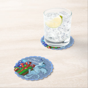 lil' Dragon Snowflake Paper Coaster
