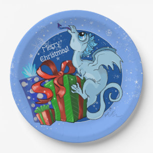 lil' Dragon Snowflake Paper Plate