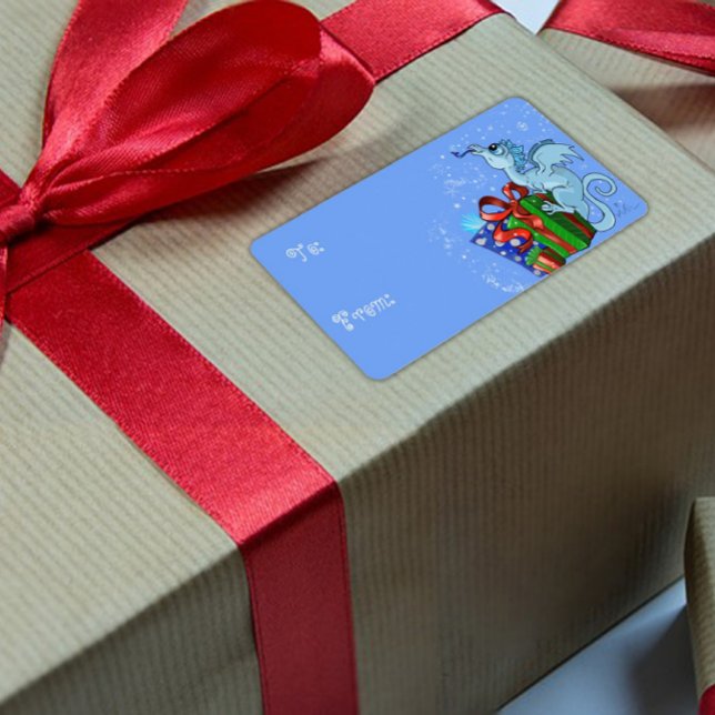 lil' Dragon Snowflake To and From Gift Label (Creator Uploaded)
