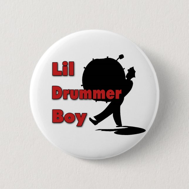 Lil Drummer Boy 2 Inch Round Button (Front)