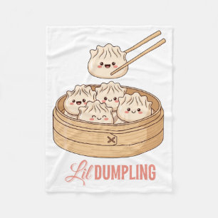 Lil Dumplin – Cute Baby Dumpling Design Girly Fleece Blanket