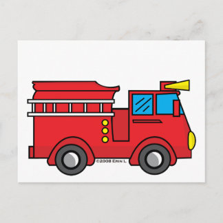 Lil Fire Truck Postcard