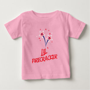 Lil' Firecracker 4th Of July Cute Patriotic  Baby T-Shirt